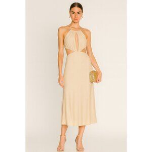 NWT Misha Collection Angel Dress Champagne Metallic